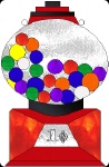 Stained Glass Pattern Gumball Machine